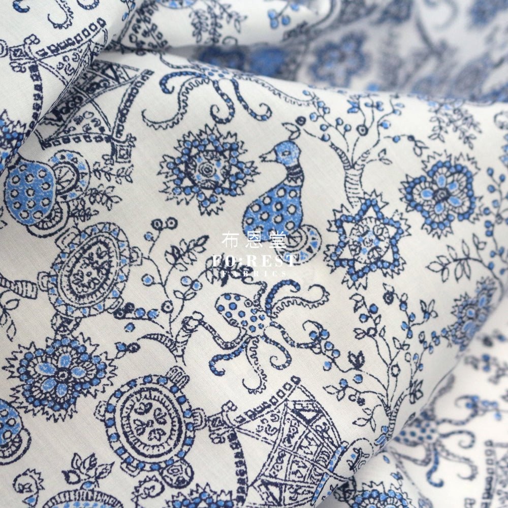 Liberty of London (Cotton Tana Lawn Fabric) - Opera Carousel - FO:REST Fabric 布恩堂Liberty fabrictana lawnjapanese fabricykk zipper