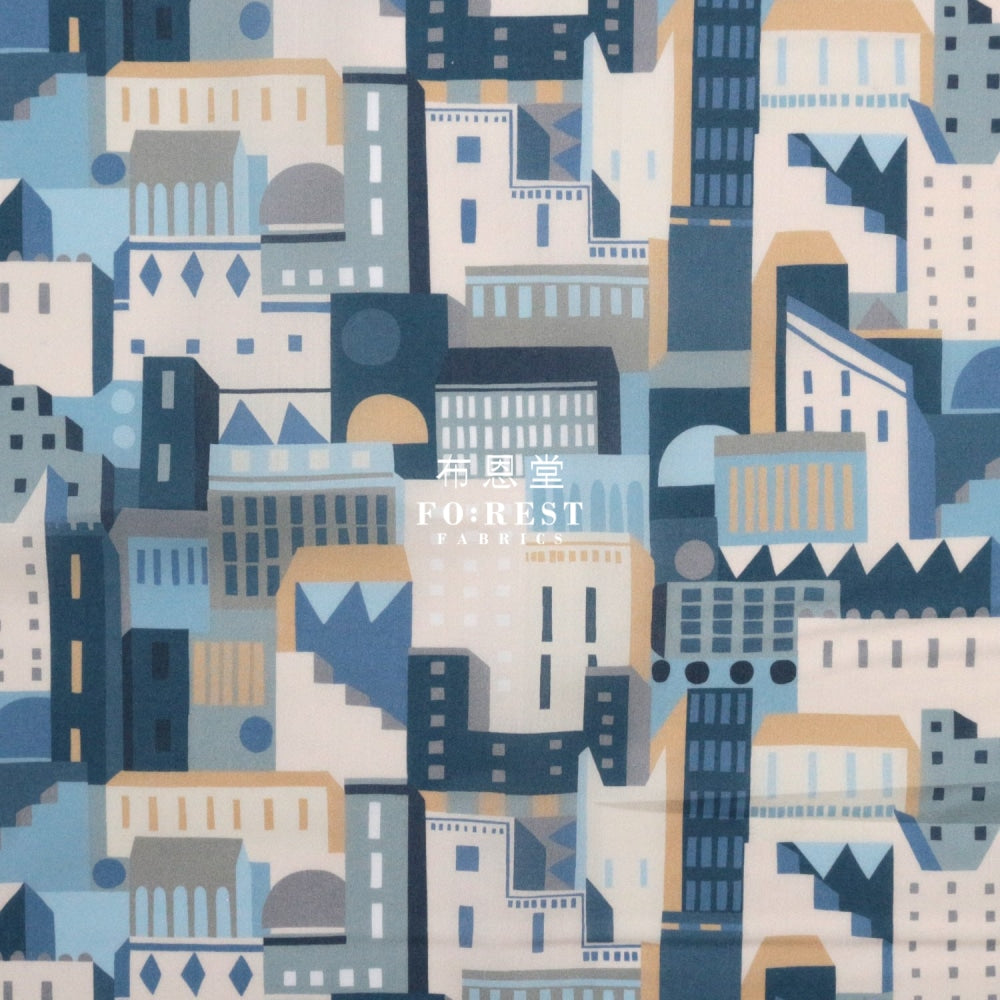 Liberty Of London (Cotton Tana Lawn Fabric) - Patchwork City Blue Cotton