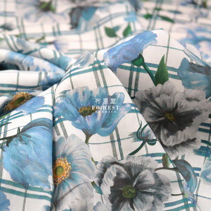 Liberty Of London (Cotton Tana Lawn Fabric) - Picnic Flower Blue Cotton