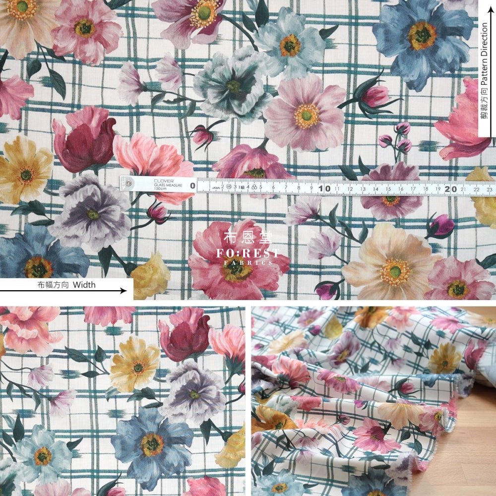 Liberty of London (Cotton Tana Lawn Fabric) - Picnic Flower - FO:REST Fabric 布恩堂Liberty fabrictana lawnjapanese fabricykk zipper