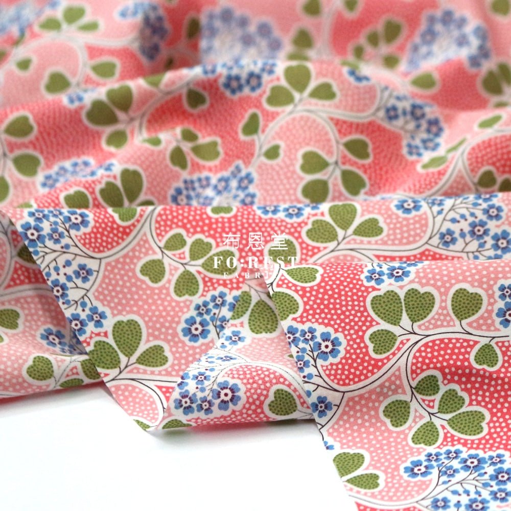 Liberty of London (Cotton Tana Lawn Fabric) - Primula Point Red - FO:REST Fabric 布恩堂Liberty fabrictana lawnjapanese fabricykk zipper