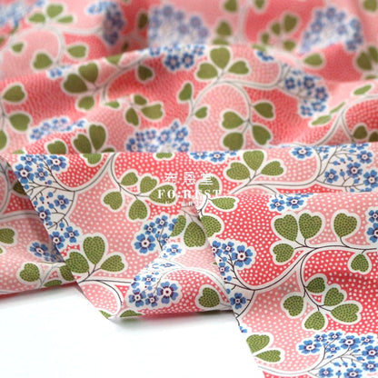 Liberty of London (Cotton Tana Lawn Fabric) - Primula Point Red - FO:REST Fabric 布恩堂Liberty fabrictana lawnjapanese fabricykk zipper