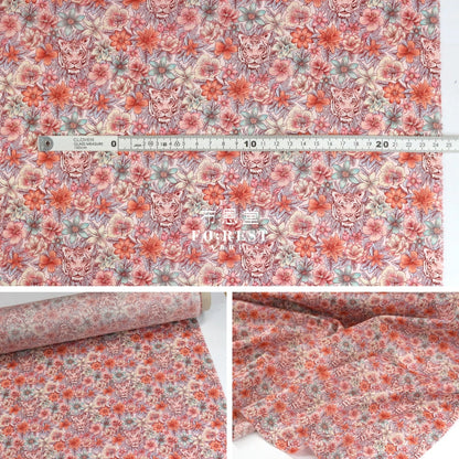 Liberty Of London (Cotton Tana Lawn Fabric) - Scottys Tiger Pink Cotton