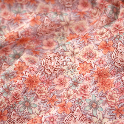 Liberty Of London (Cotton Tana Lawn Fabric) - Scottys Tiger Pink Cotton
