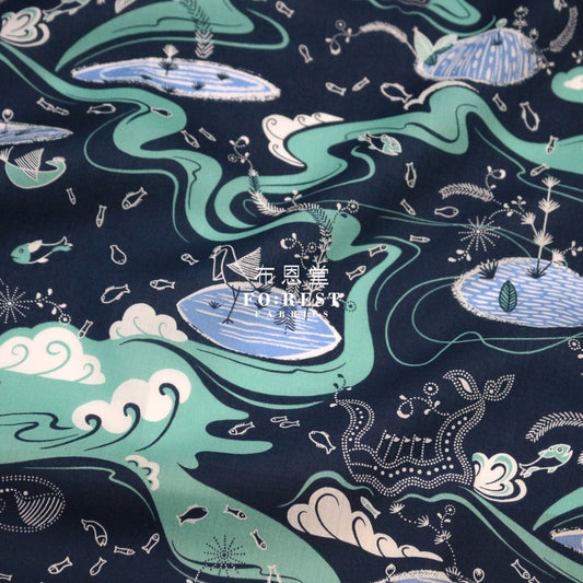 Liberty Of London (Cotton Tana Lawn Fabric) - Sea Garden Green Cotton