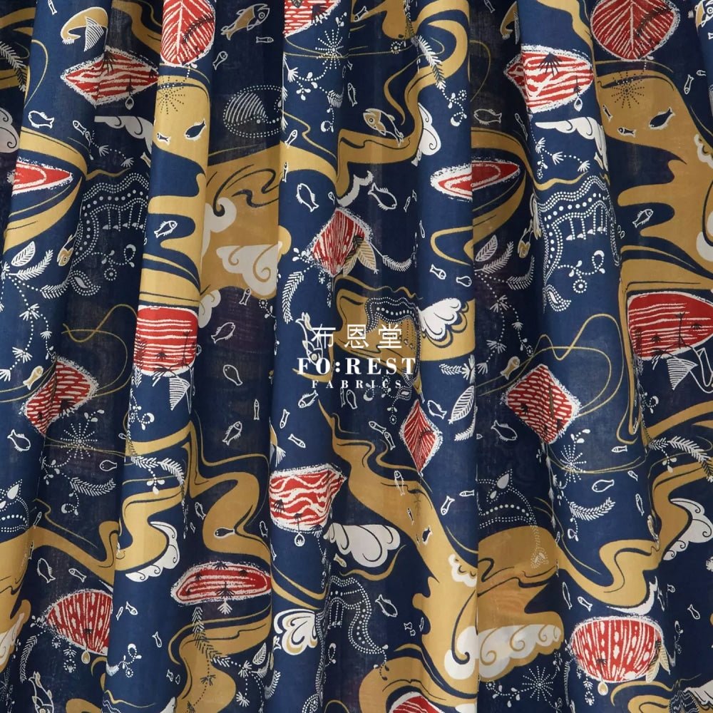 Liberty of London (Cotton Tana Lawn Fabric) - Sea Garden Red - FO:REST Fabric 布恩堂Liberty fabrictana lawnjapanese fabricykk zipper