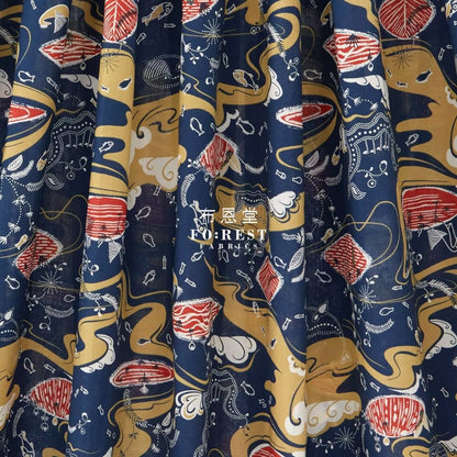 Liberty of London (Cotton Tana Lawn Fabric) - Sea Garden Red - FO:REST Fabric 布恩堂Liberty fabrictana lawnjapanese fabricykk zipper