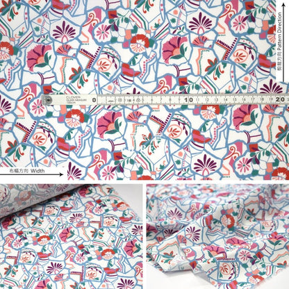 Liberty of London (Cotton Tana Lawn Fabric) - Spanish Tiles - FO:REST Fabric 布恩堂Liberty fabrictana lawnjapanese fabricykk zipper
