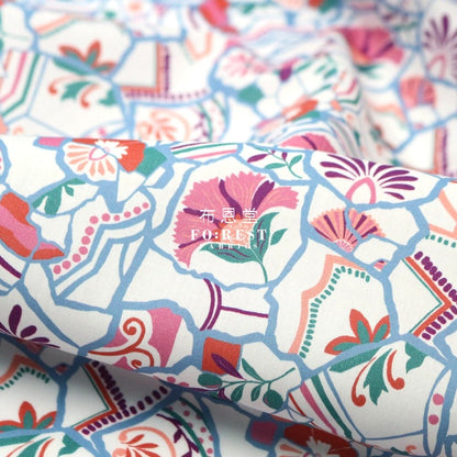 Liberty of London (Cotton Tana Lawn Fabric) - Spanish Tiles - FO:REST Fabric 布恩堂Liberty fabrictana lawnjapanese fabricykk zipper