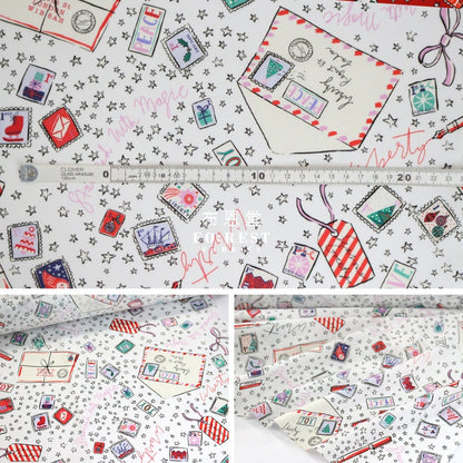 Liberty Of London (Cotton Tana Lawn Fabric) - Stamped With Magic White Cotton