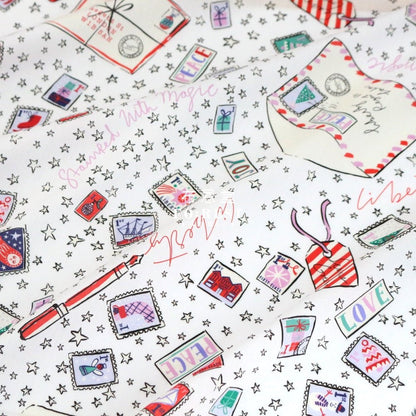 Liberty of London (Cotton Tana Lawn Fabric) - Stamped with magic White - FO:REST Fabric 布恩堂Liberty fabrictana lawnjapanese fabricykk zipper