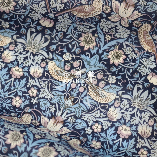 Liberty Of London (Cotton Tana Lawn Fabric) - Strawberry Thief 40Th Cotton