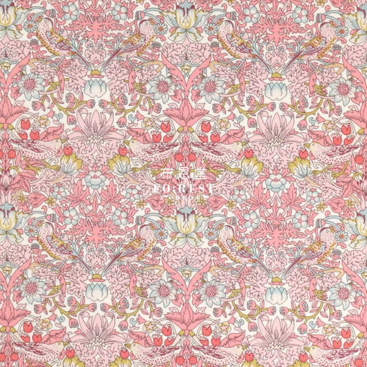 Liberty Of London (Cotton Tana Lawn Fabric) - Strawberry Thief Spring Pink Cotton