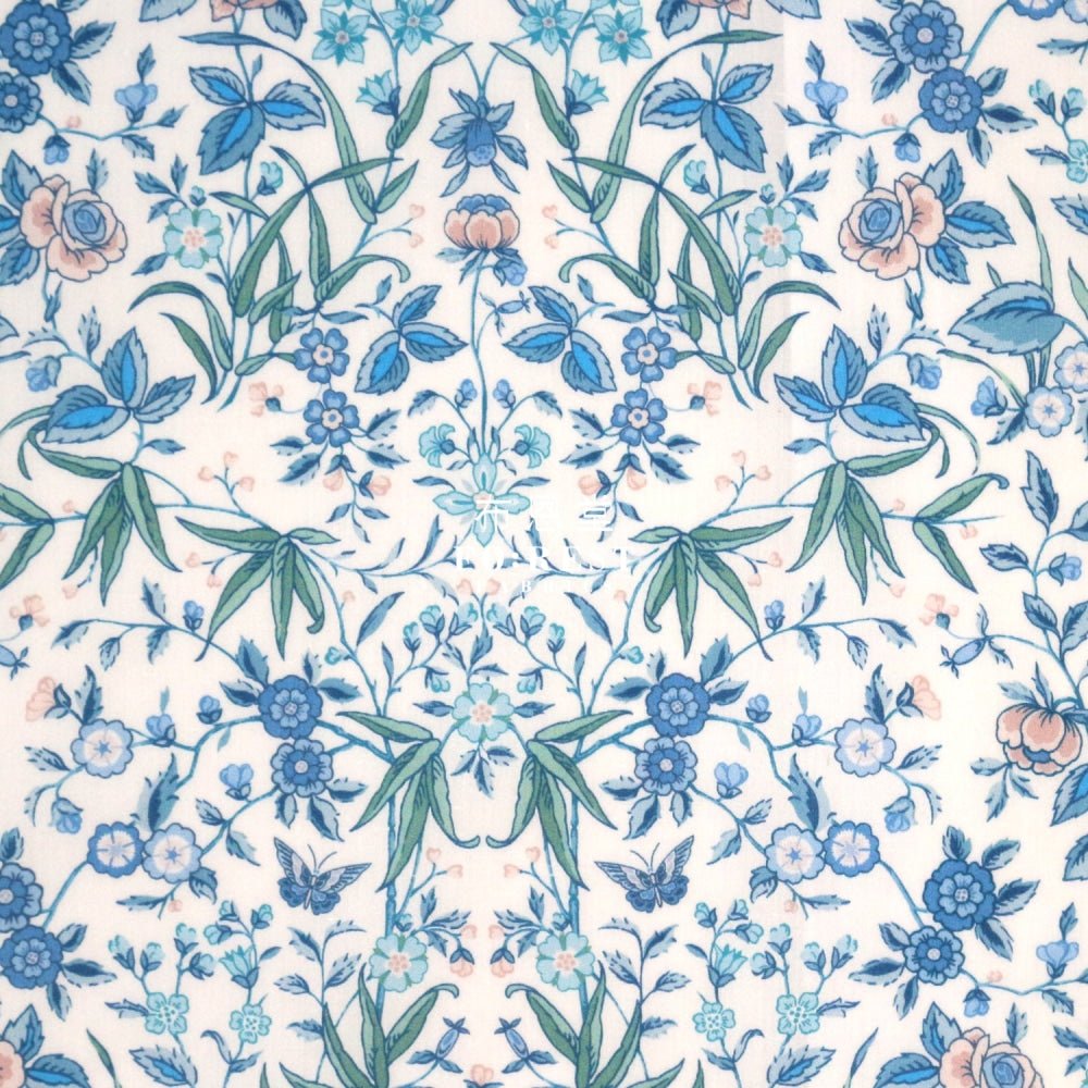 Liberty of London (Cotton Tana Lawn Fabric) - Tapestry Blue - FO:REST Fabric 布恩堂Liberty fabrictana lawnjapanese fabricykk zipper