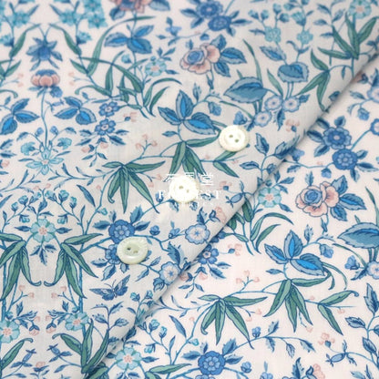 Liberty of London (Cotton Tana Lawn Fabric) - Tapestry Blue - FO:REST Fabric 布恩堂Liberty fabrictana lawnjapanese fabricykk zipper