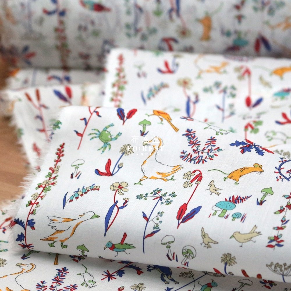 Liberty of London (Cotton Tana Lawn Fabric) - THEO BLUE - FO:REST Fabric 布恩堂Liberty fabrictana lawnjapanese fabricykk zipper