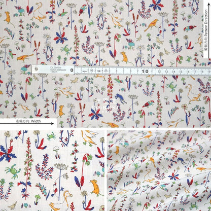 Liberty of London (Cotton Tana Lawn Fabric) - THEO BLUE - FO:REST Fabric 布恩堂Liberty fabrictana lawnjapanese fabricykk zipper