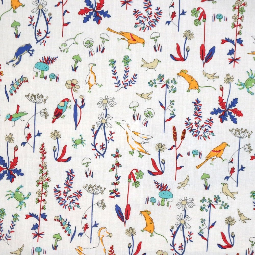Liberty of London (Cotton Tana Lawn Fabric) - THEO BLUE - FO:REST Fabric 布恩堂Liberty fabrictana lawnjapanese fabricykk zipper
