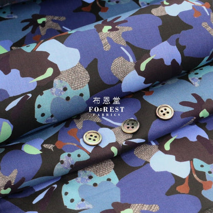 Liberty of London (Cotton Tana Lawn Fabric) - Treloyhan Blue - FO:REST Fabric 布恩堂Liberty fabrictana lawnjapanese fabricykk zipper