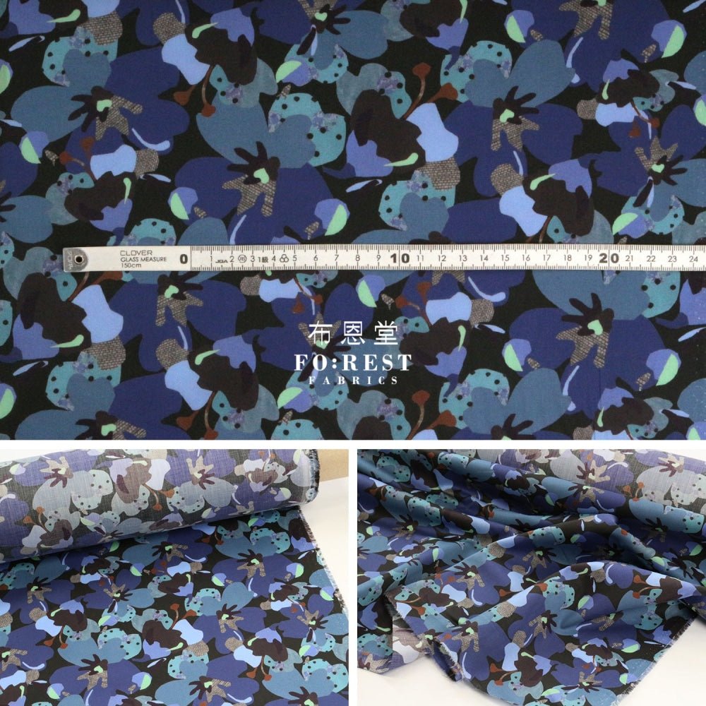 Liberty of London (Cotton Tana Lawn Fabric) - Treloyhan Blue - FO:REST Fabric 布恩堂Liberty fabrictana lawnjapanese fabricykk zipper