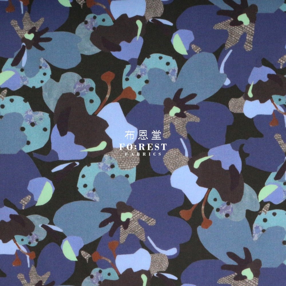 Liberty of London (Cotton Tana Lawn Fabric) - Treloyhan Blue - FO:REST Fabric 布恩堂Liberty fabrictana lawnjapanese fabricykk zipper