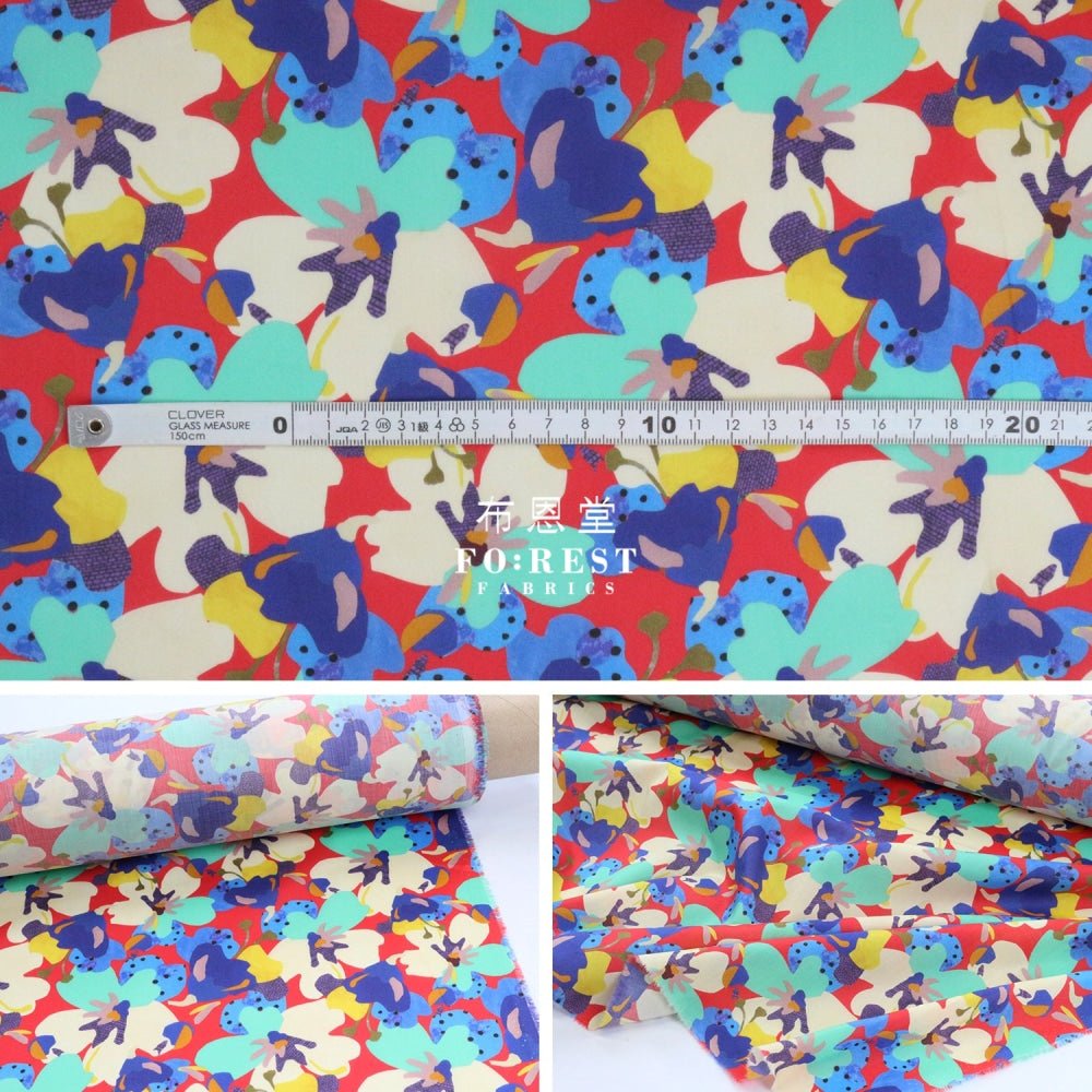 Liberty of London (Cotton Tana Lawn Fabric) - Treloyhan Red - FO:REST Fabric 布恩堂Liberty fabrictana lawnjapanese fabricykk zipper