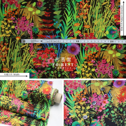 Liberty Of London (Cotton Tana Lawn Fabric) - Tresco Black Cotton