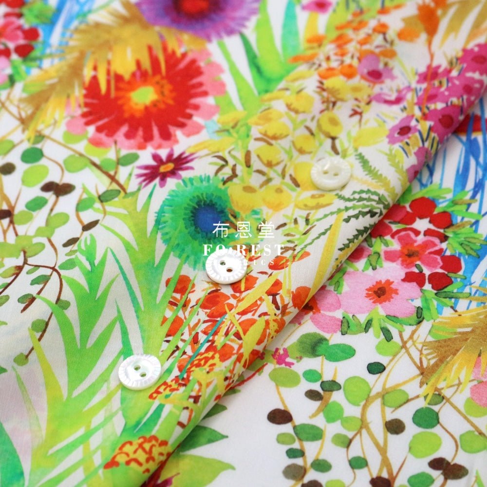 Liberty of London (Cotton Tana Lawn Fabric) - TRESCO Colourful - FO:REST Fabric 布恩堂Liberty fabrictana lawnjapanese fabricykk zipper