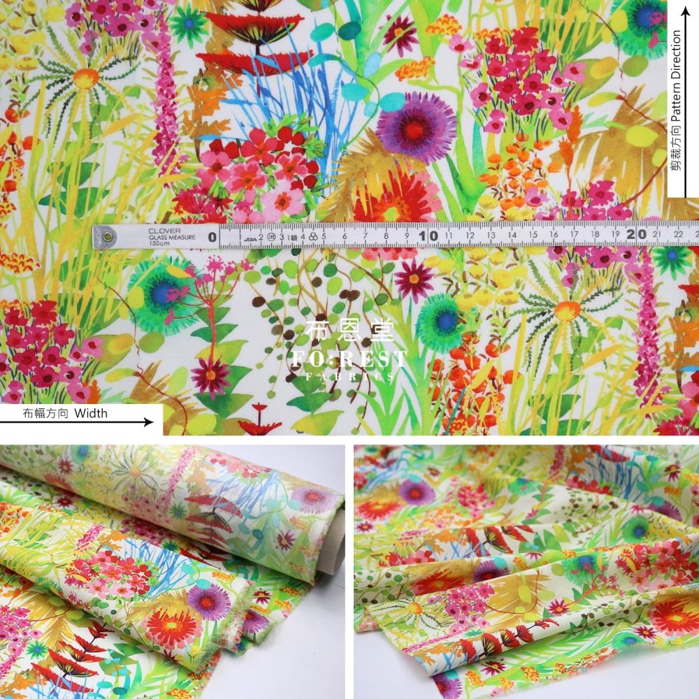 Liberty of London (Cotton Tana Lawn Fabric) - TRESCO Colourful - FO:REST Fabric 布恩堂Liberty fabrictana lawnjapanese fabricykk zipper