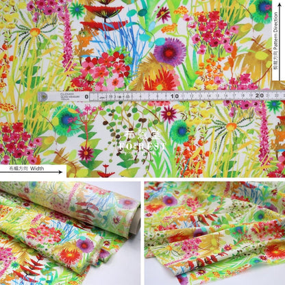 Liberty of London (Cotton Tana Lawn Fabric) - TRESCO Colourful - FO:REST Fabric 布恩堂Liberty fabrictana lawnjapanese fabricykk zipper