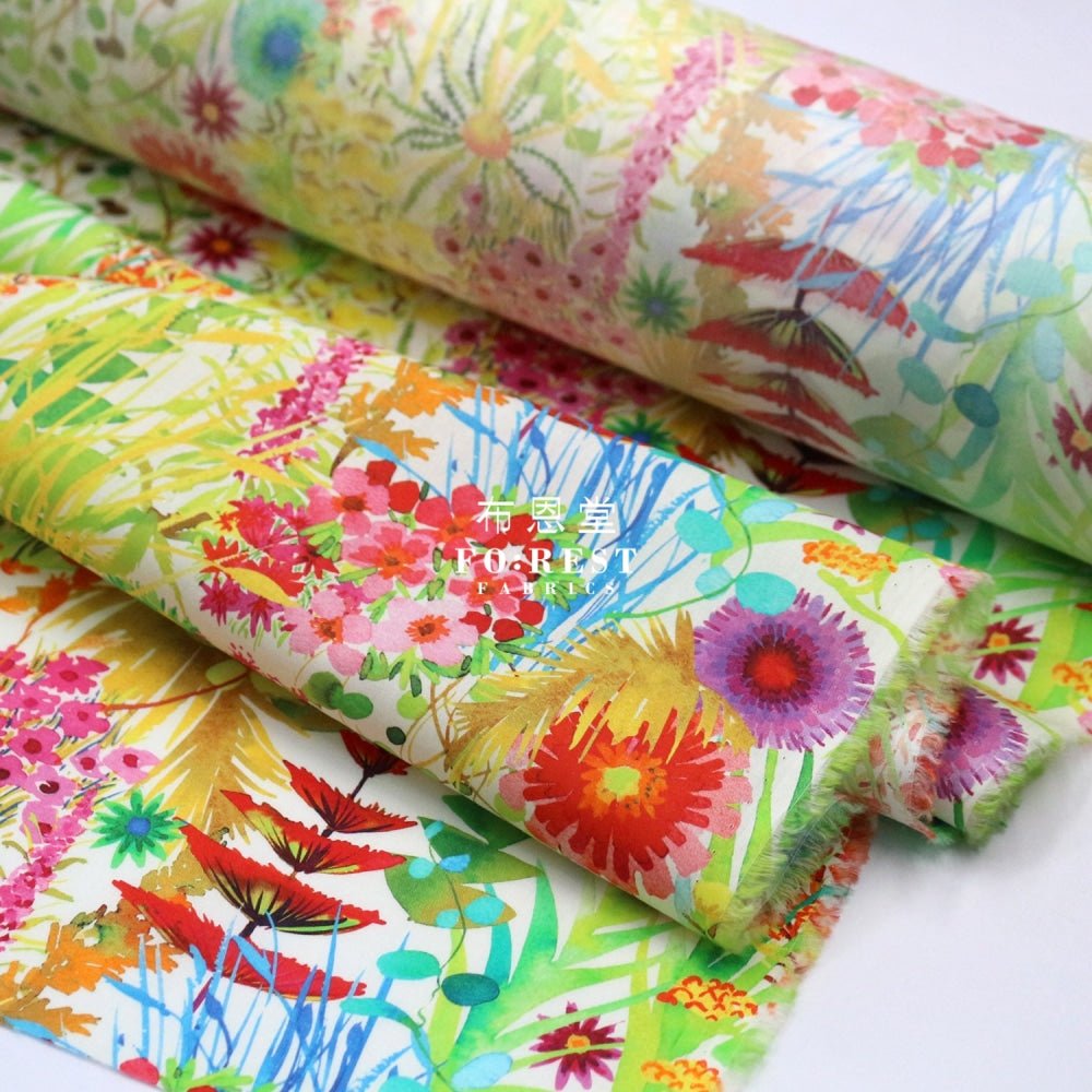 Liberty of London (Cotton Tana Lawn Fabric) - TRESCO Colourful - FO:REST Fabric 布恩堂Liberty fabrictana lawnjapanese fabricykk zipper
