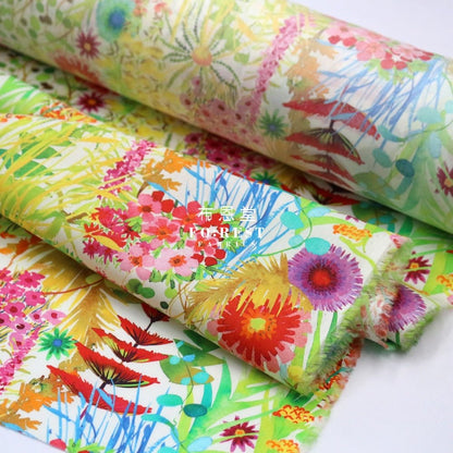 Liberty of London (Cotton Tana Lawn Fabric) - TRESCO Colourful - FO:REST Fabric 布恩堂Liberty fabrictana lawnjapanese fabricykk zipper