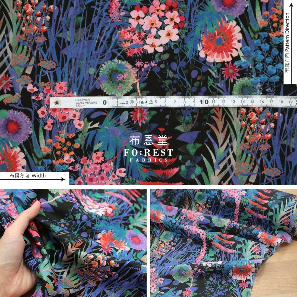Liberty of London (Cotton Tana Lawn Fabric) - tresco - FO:REST Fabric 布恩堂Liberty fabrictana lawnjapanese fabricykk zipper