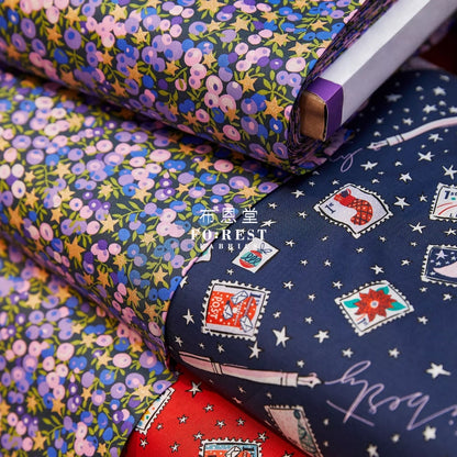 Liberty Of London (Cotton Tana Lawn Fabric) - Wiltshire Stars Purple Cotton