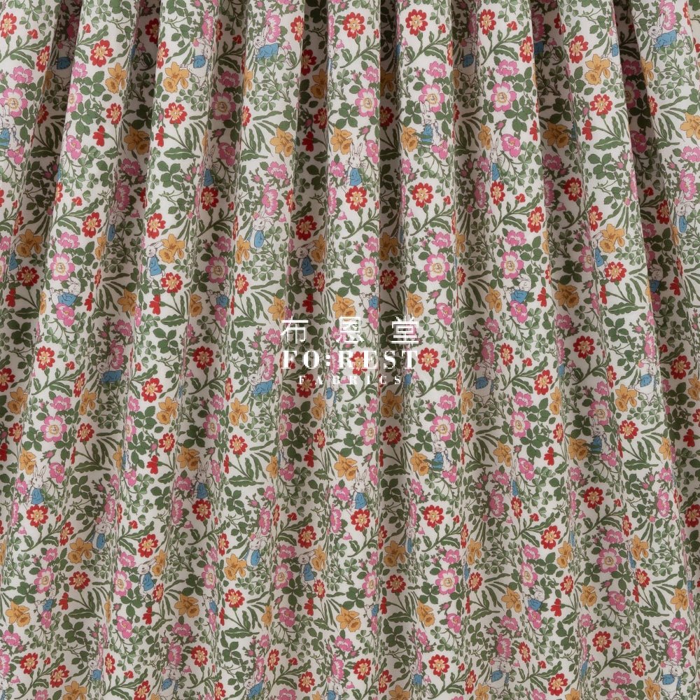 Liberty of London (Japan) - Peter Rabbit Green - FO:REST Fabric 布恩堂Liberty fabrictana lawnjapanese fabricykk zipper