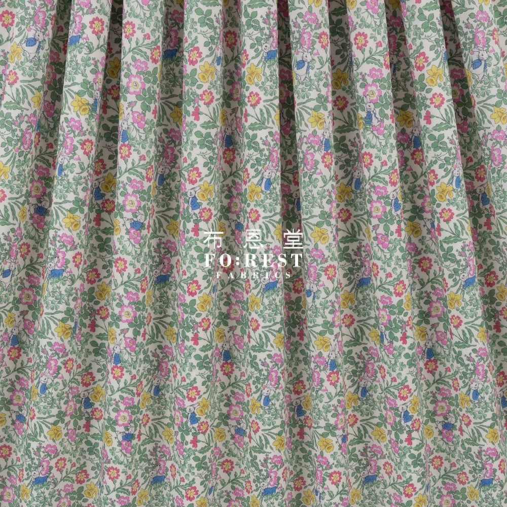 Liberty Of London (Japan) - Peter Rabbit Light Green Cotton Tana Lawn