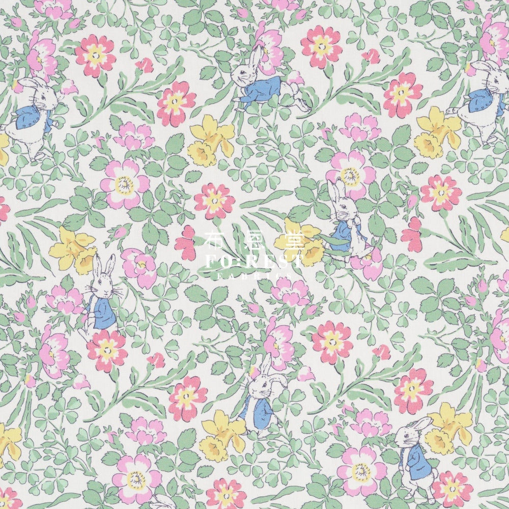 Liberty Of London (Japan) - Peter Rabbit Light Green Cotton Tana Lawn