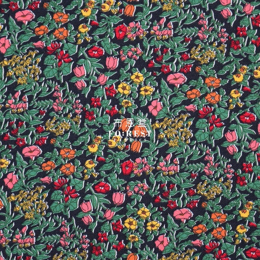 Liberty of London (LanTana Fabric) - Alicia Bell Black - FO:REST Fabric 布恩堂Liberty fabrictana lawnjapanese fabricykk zipper