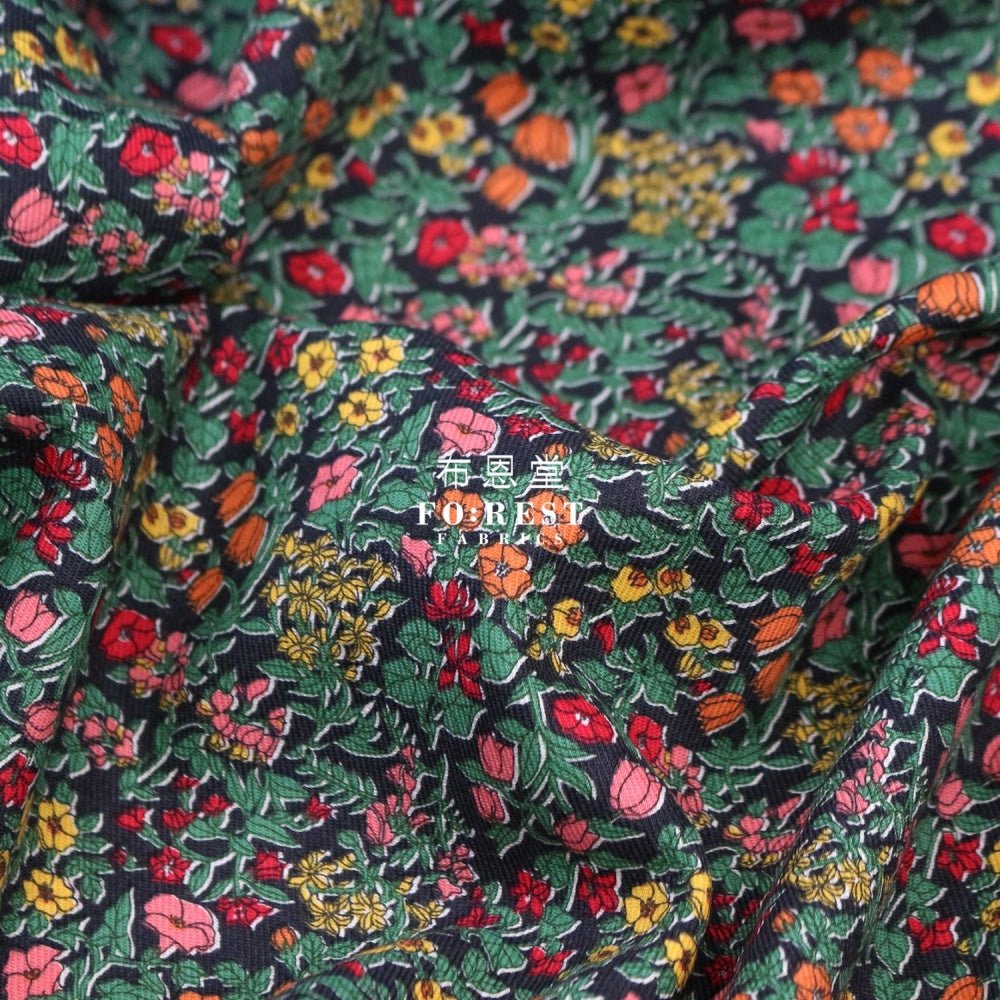 Liberty of London (LanTana Fabric) - Alicia Bell Black - FO:REST Fabric 布恩堂Liberty fabrictana lawnjapanese fabricykk zipper