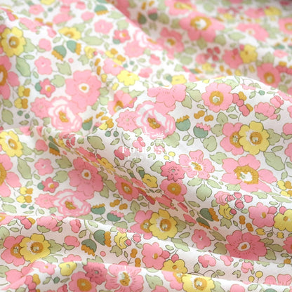 Liberty Of London (Organic Fabric) - Betsy Pink Organic Cotton Tana Lawn