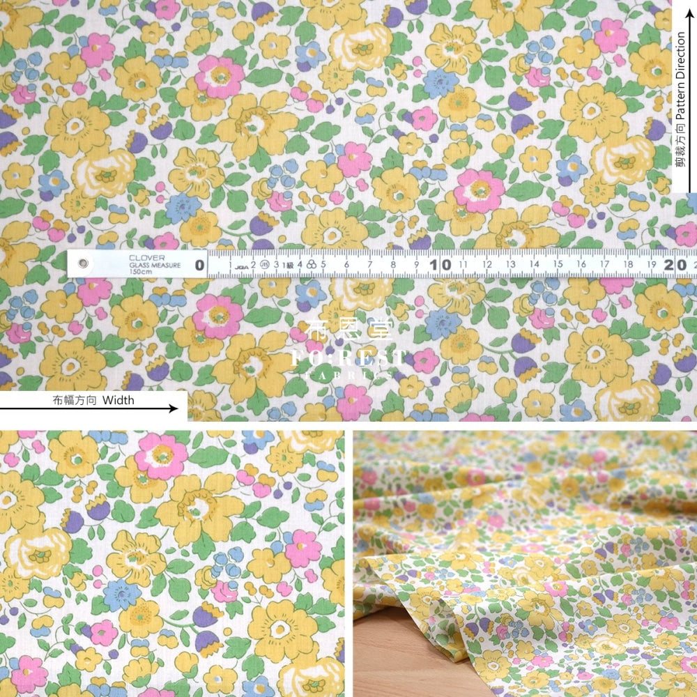 Liberty Of London (Organic Fabric) - Betsy Yw Organic Cotton Tana Lawn
