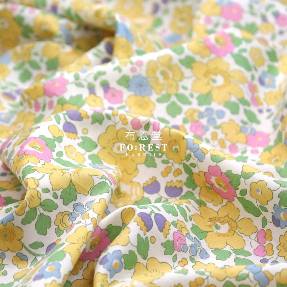 Liberty of London (Organic Fabric) - Betsy YW - FO:REST Fabric 布恩堂Liberty fabrictana lawnjapanese fabricykk zipper