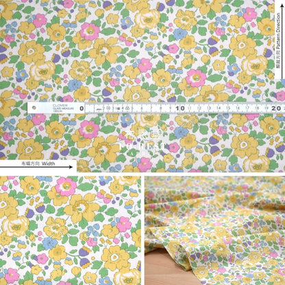 Liberty of London (Organic Fabric) - Betsy YW - FO:REST Fabric 布恩堂Liberty fabrictana lawnjapanese fabricykk zipper