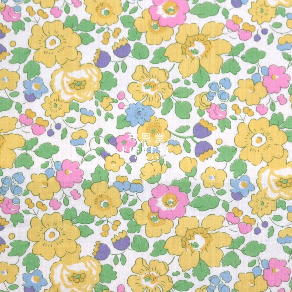Liberty of London (Organic Fabric) - Betsy YW - FO:REST Fabric 布恩堂Liberty fabrictana lawnjapanese fabricykk zipper