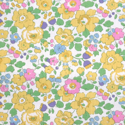Liberty of London (Organic Fabric) - Betsy YW - FO:REST Fabric 布恩堂Liberty fabrictana lawnjapanese fabricykk zipper