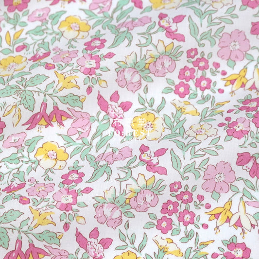 Liberty Of London (Organic Fabric) - Mamie Flowers Organic Cotton Tana Lawn