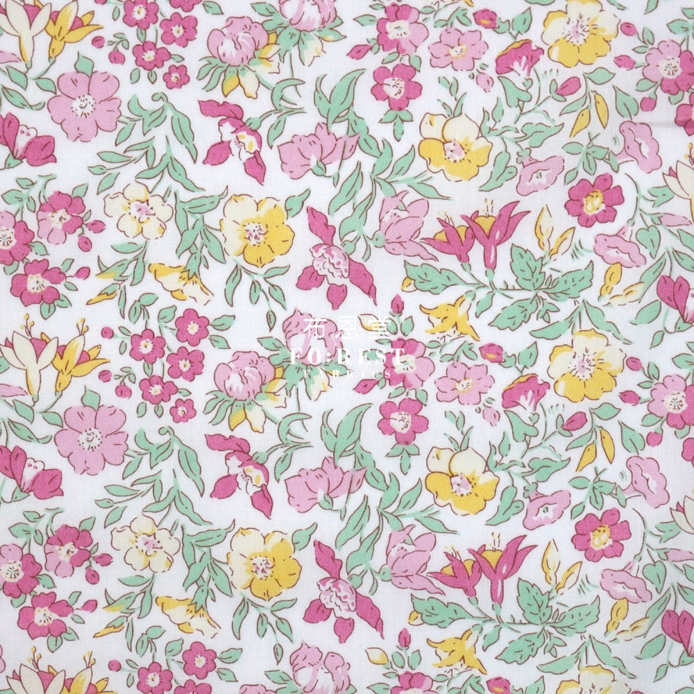 Liberty Of London (Organic Fabric) - Mamie Flowers Organic Cotton Tana Lawn