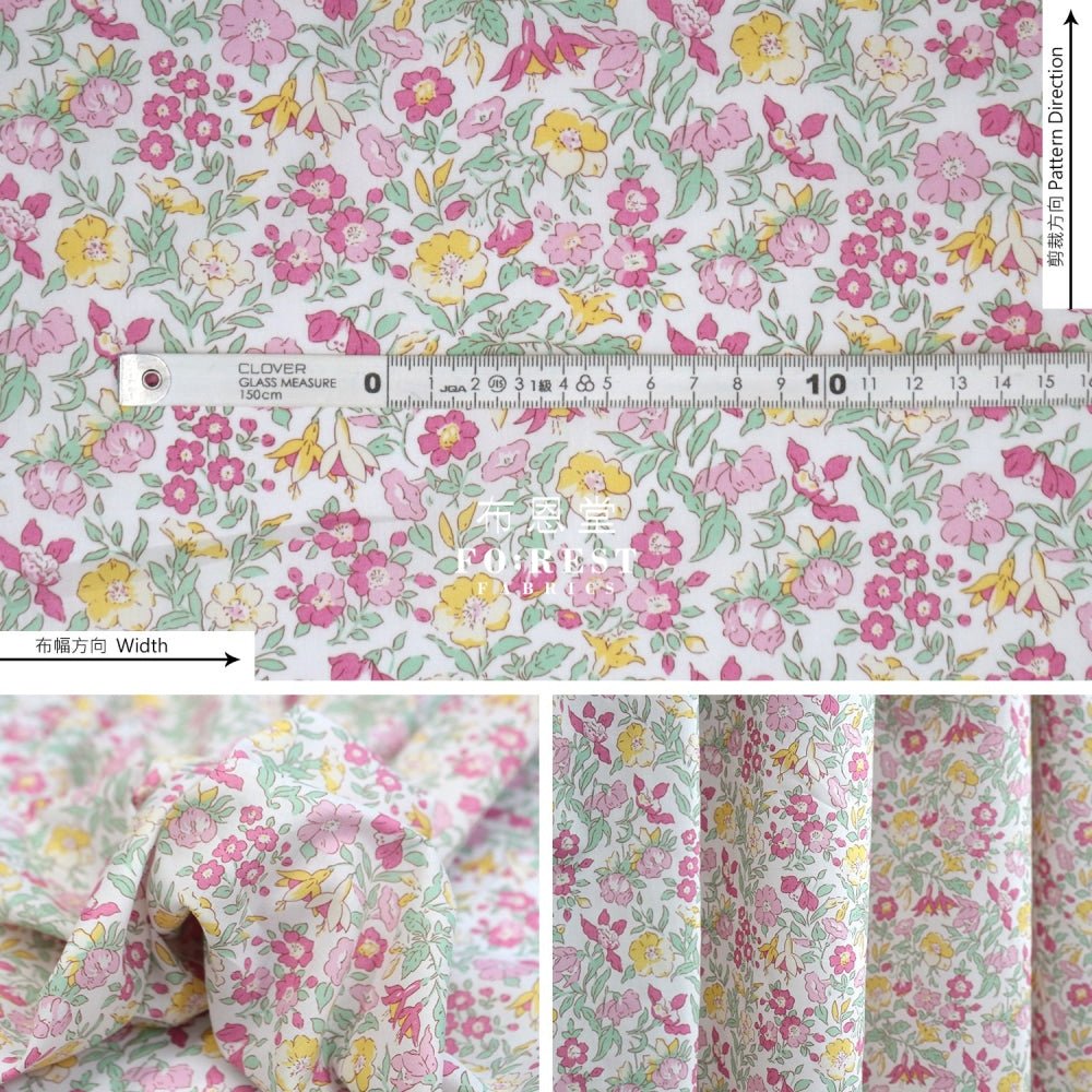 Liberty of London (Organic Fabric) - Mamie Flowers - FO:REST Fabric 布恩堂Liberty fabrictana lawnjapanese fabricykk zipper