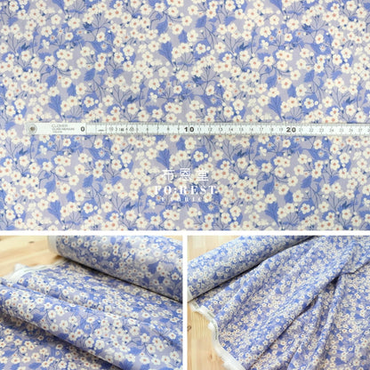 Liberty Of London (Organic Fabric) - Mitsi Blue Organic Cotton Tana Lawn