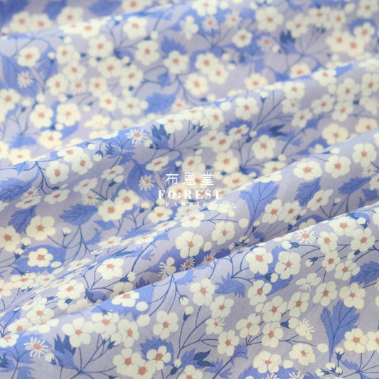 Liberty Of London (Organic Fabric) - Mitsi Blue Organic Cotton Tana Lawn